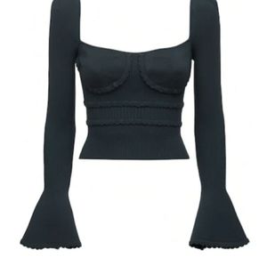 Self-Portrait longsleeve knitted Top blouse shirt